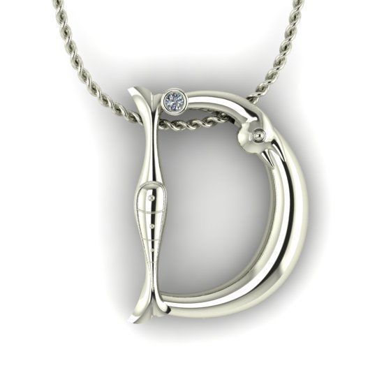 Alphabet Latin D 3D print model_17