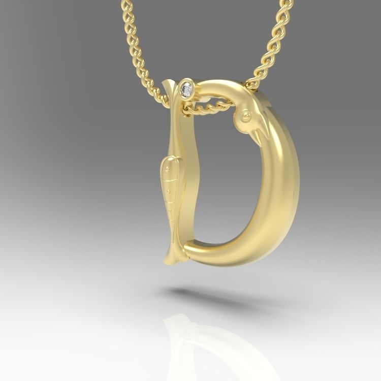 Alphabet Latin D 3D print model_5