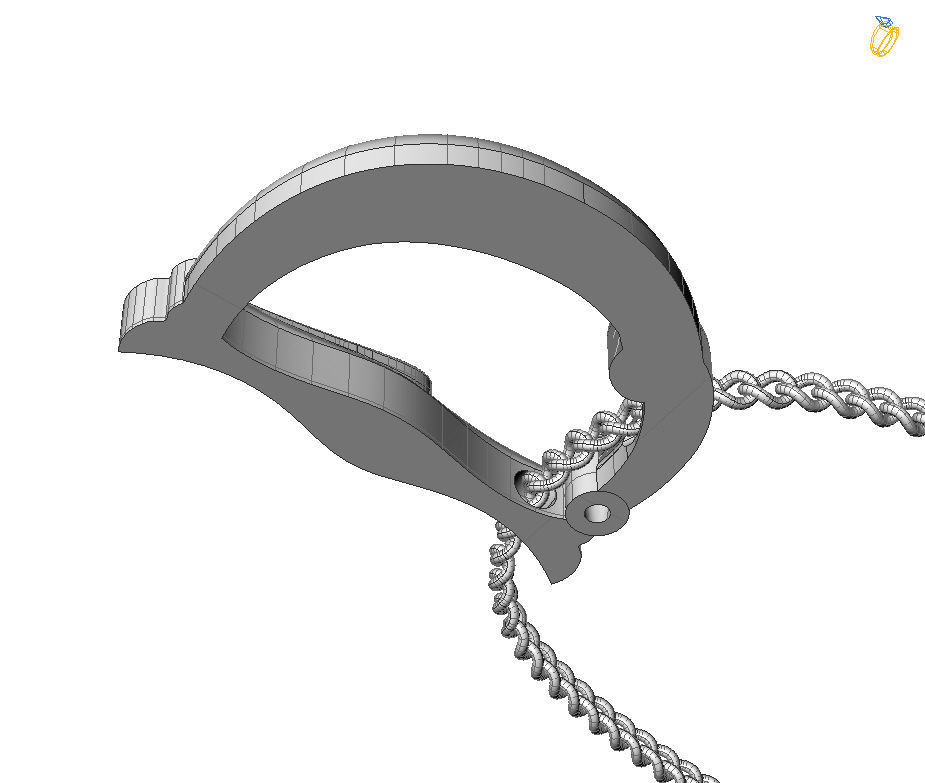 Alphabet Latin D 3D print model_3