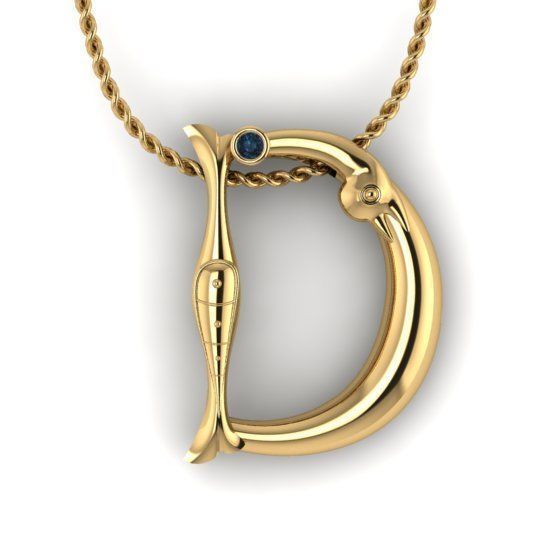 Alphabet Latin D 3D print model_19