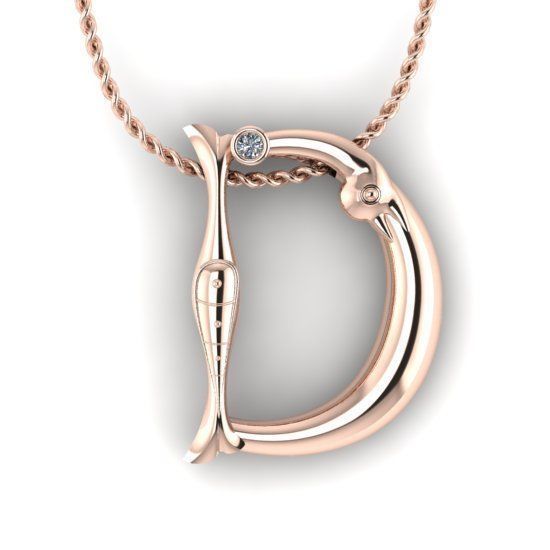 Alphabet Latin D 3D print model_14