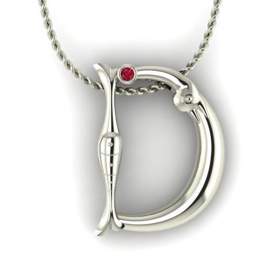 Alphabet Latin D 3D print model_18