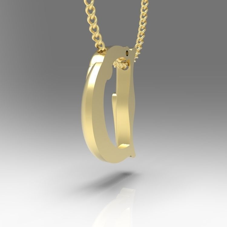 Alphabet Latin D 3D print model_9