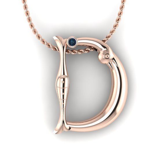 Alphabet Latin D 3D print model_13