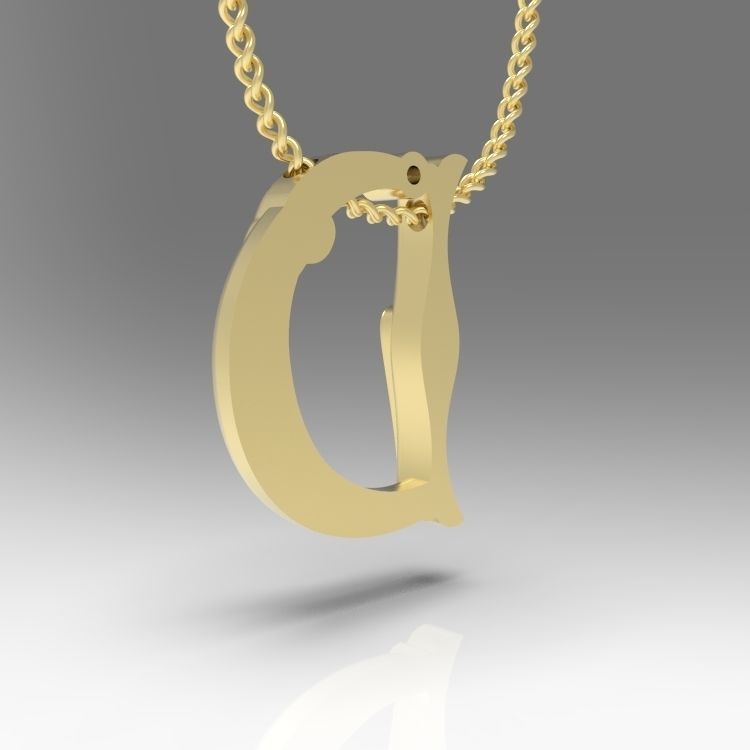 Alphabet Latin D 3D print model_10