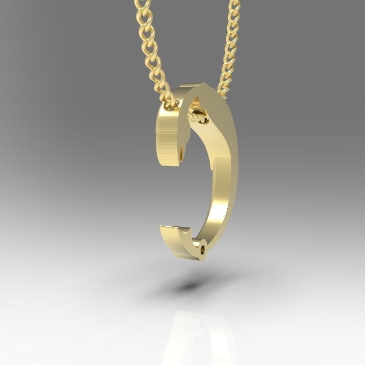 Alphabet Latin C 3D print model_9