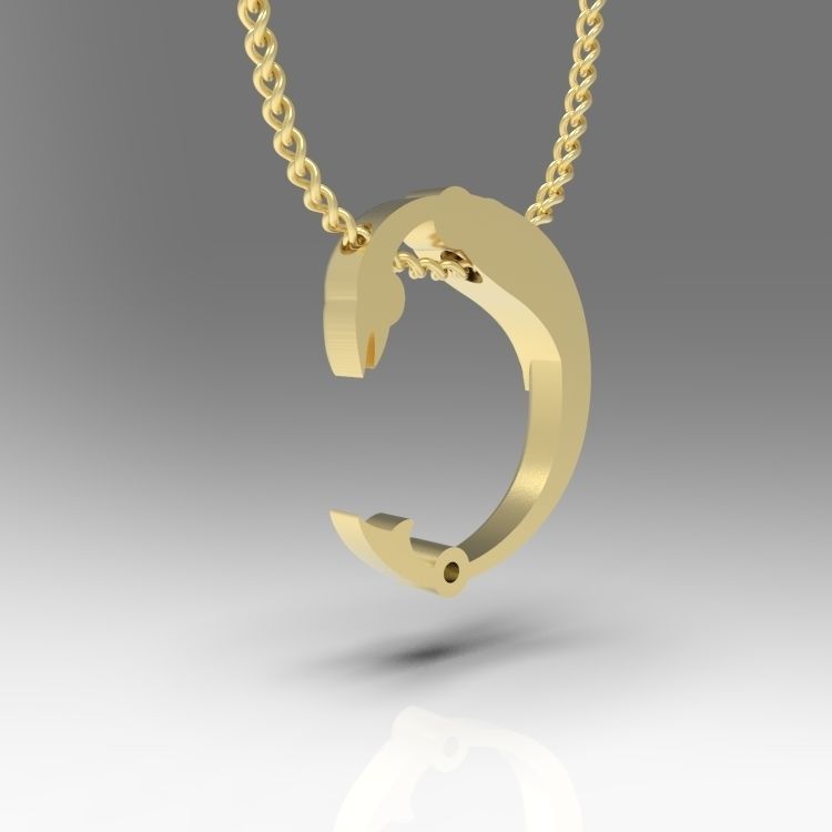 Alphabet Latin C 3D print model_10