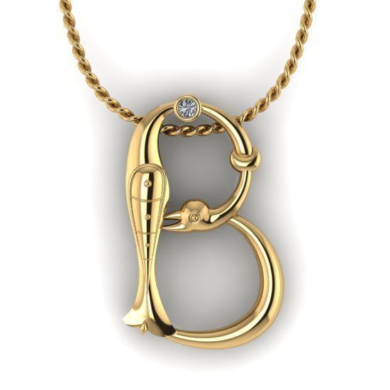 Alphabet Latin B 3D print model_20