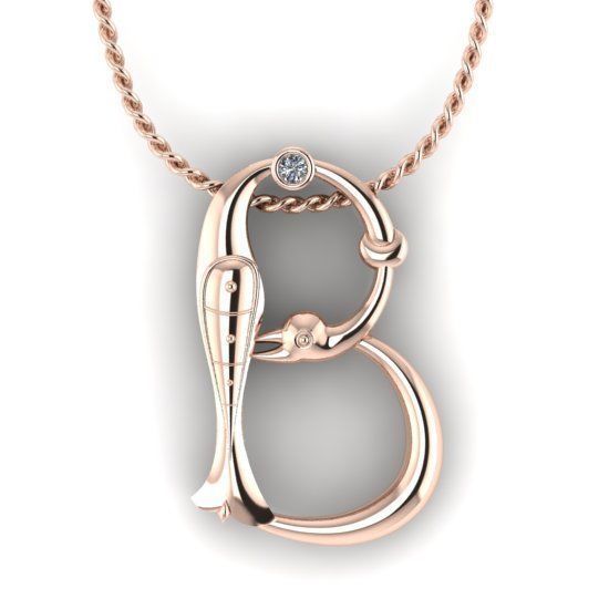 Alphabet Latin B 3D print model_14