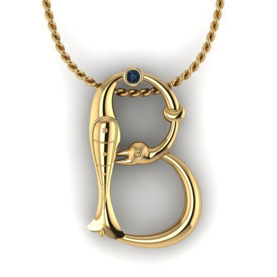 Alphabet Latin B 3D print model_19