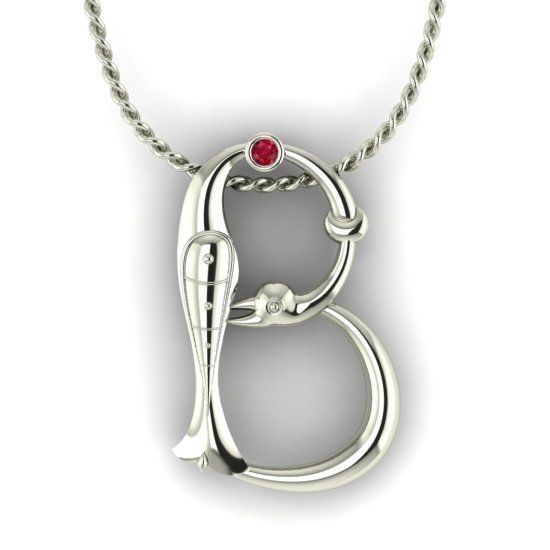 Alphabet Latin B 3D print model_18