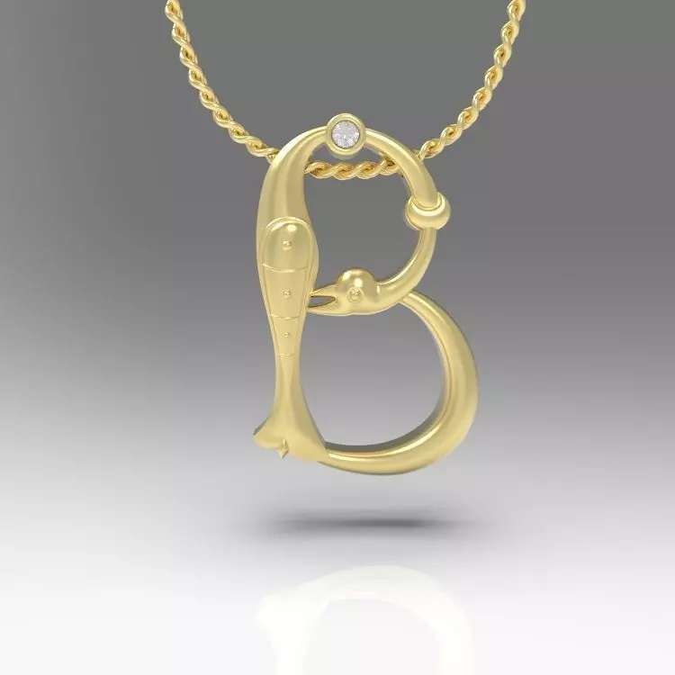 Alphabet Latin B 3D print model_0