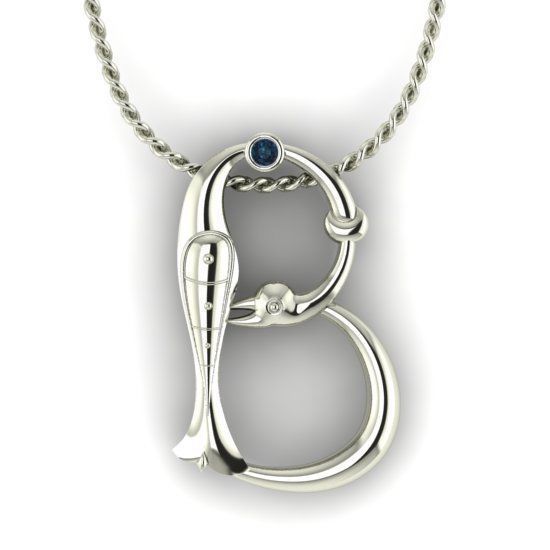 Alphabet Latin B 3D print model_16