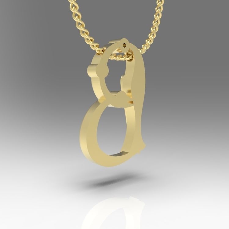 Alphabet Latin B 3D print model_10