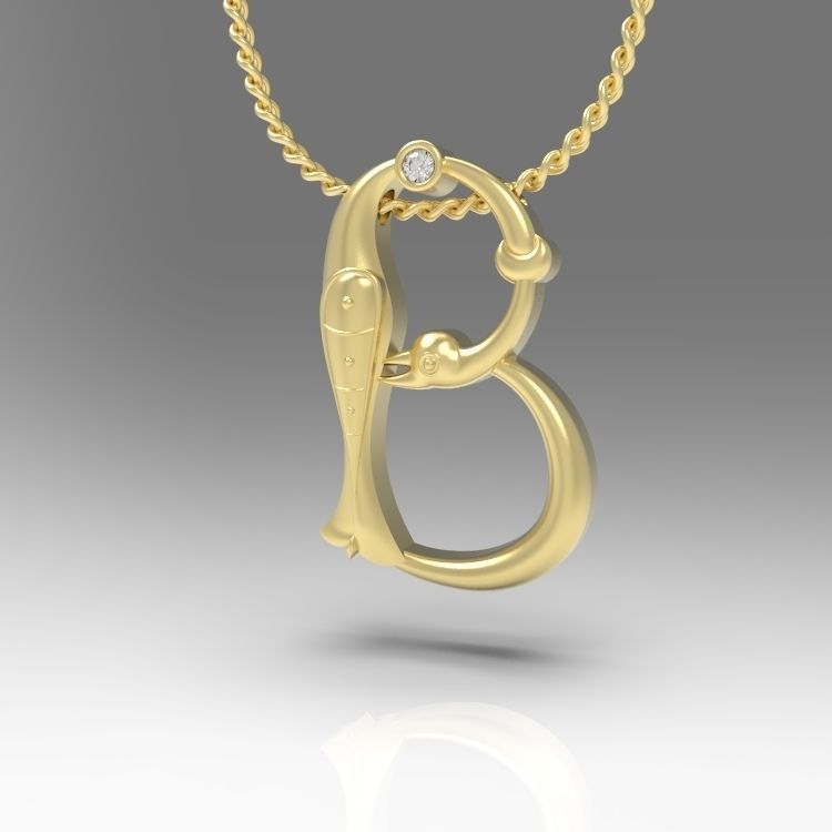 Alphabet Latin B 3D print model_4