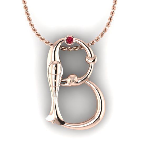 Alphabet Latin B 3D print model_15