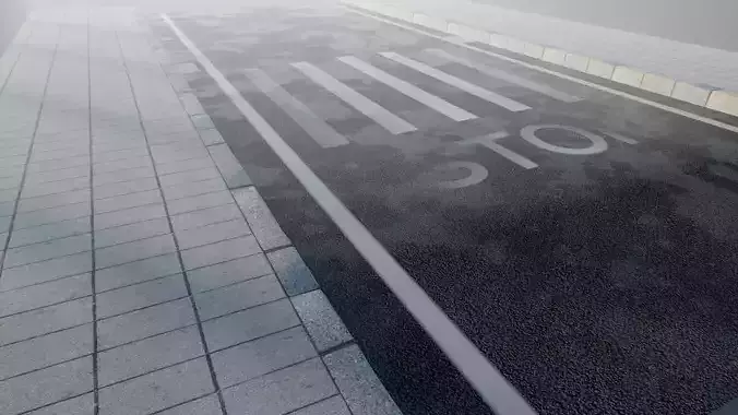 Foggy Road 3D model