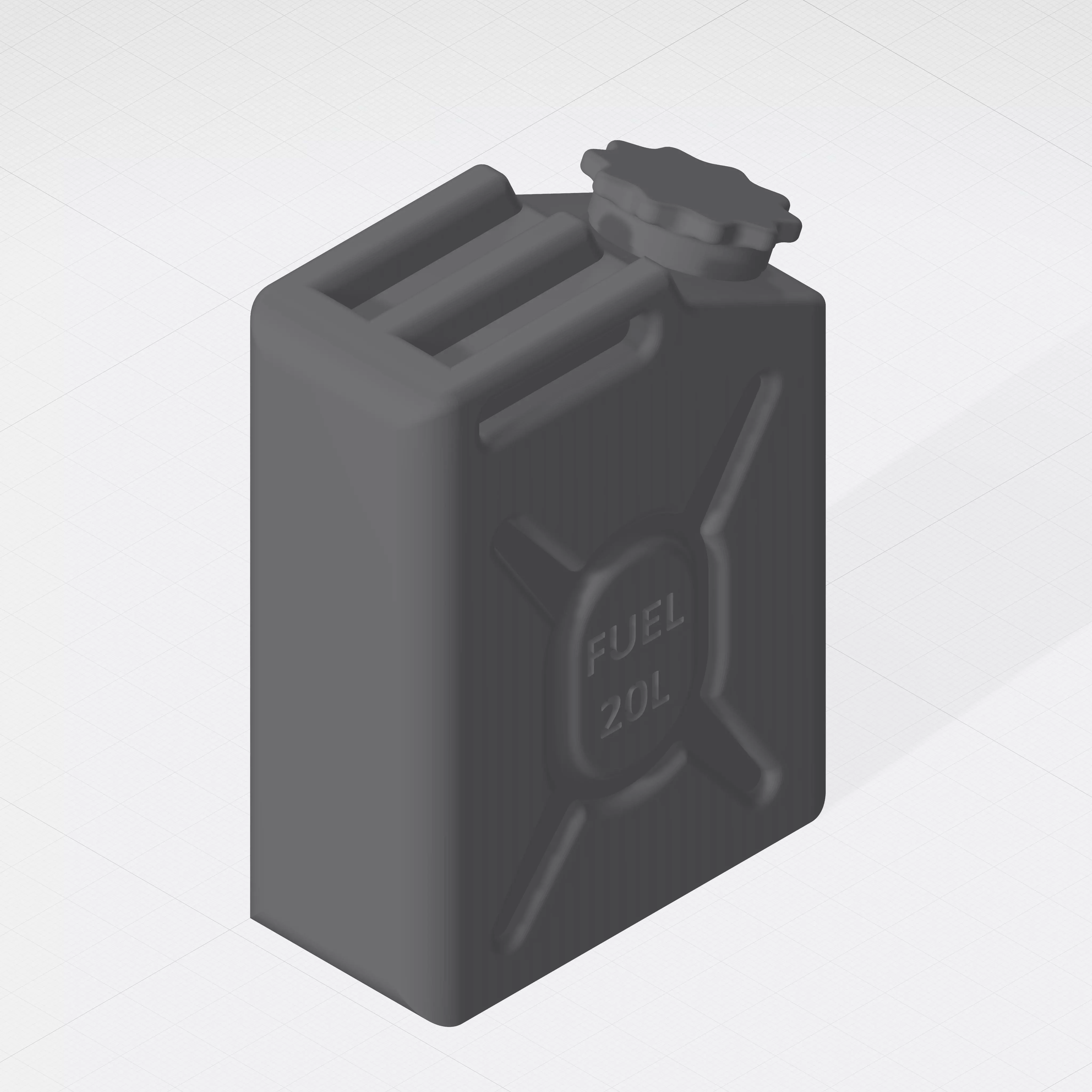 Jerrycan fuel can Free 3D print model