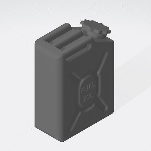 Jerrycan fuel can Free 3D print model