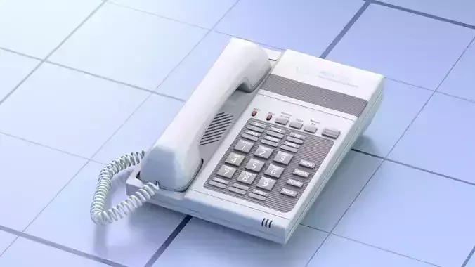 Landline phone PBR 3D Model