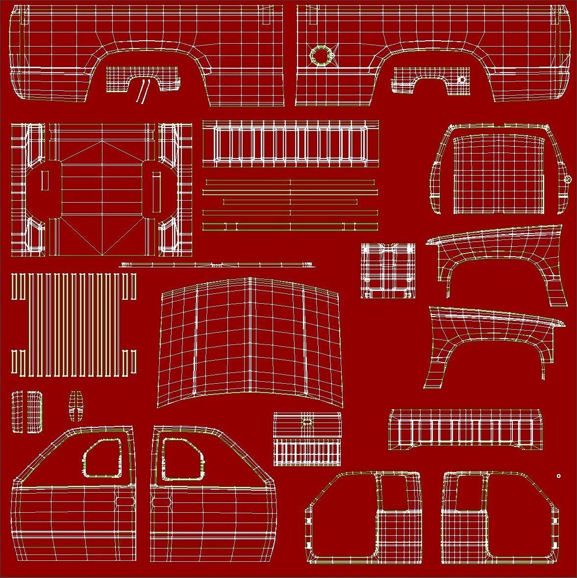 GENERIC PICKUP TRUCK 25 3D model_33