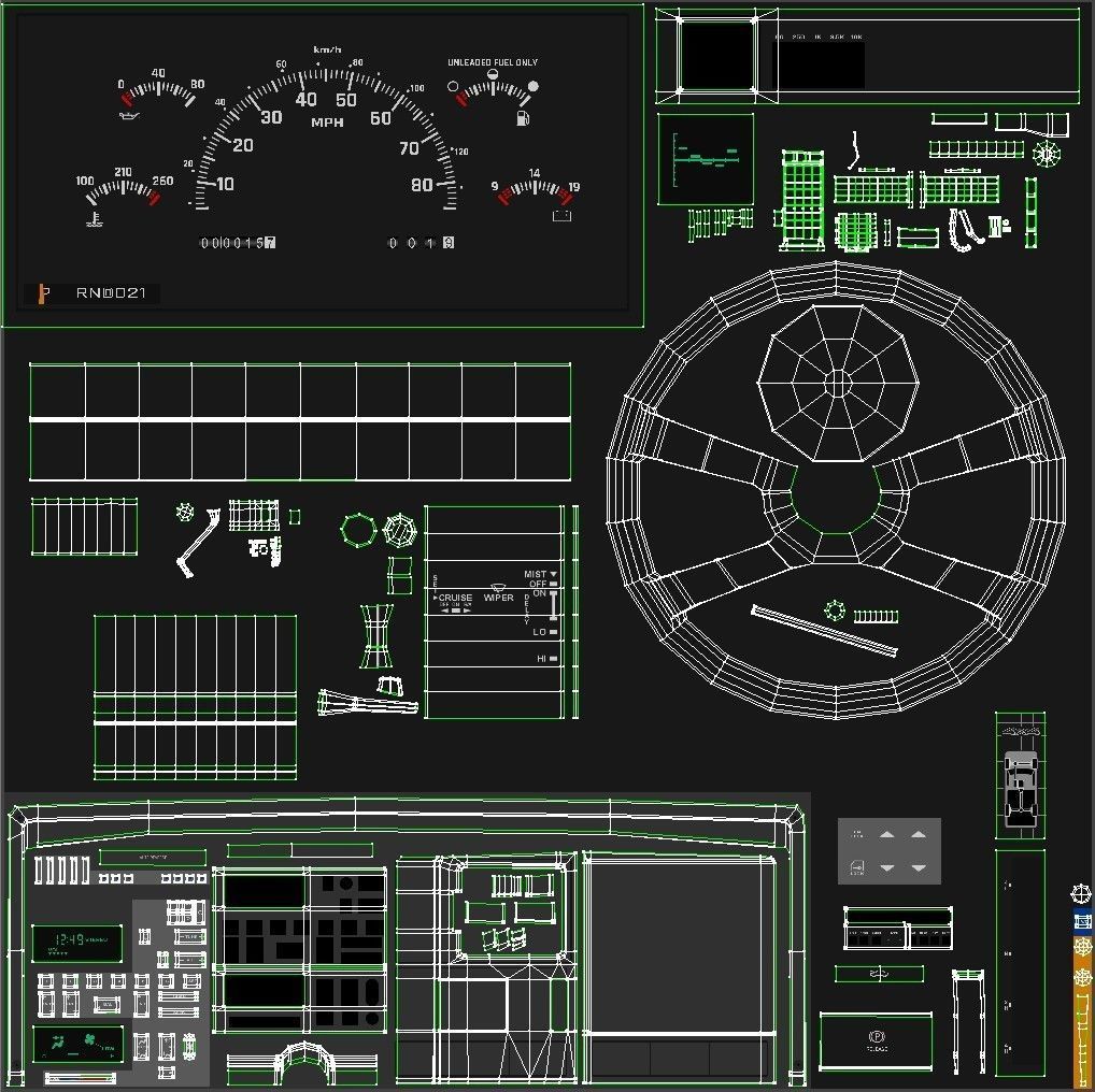 GENERIC PICKUP TRUCK 25 3D model_34