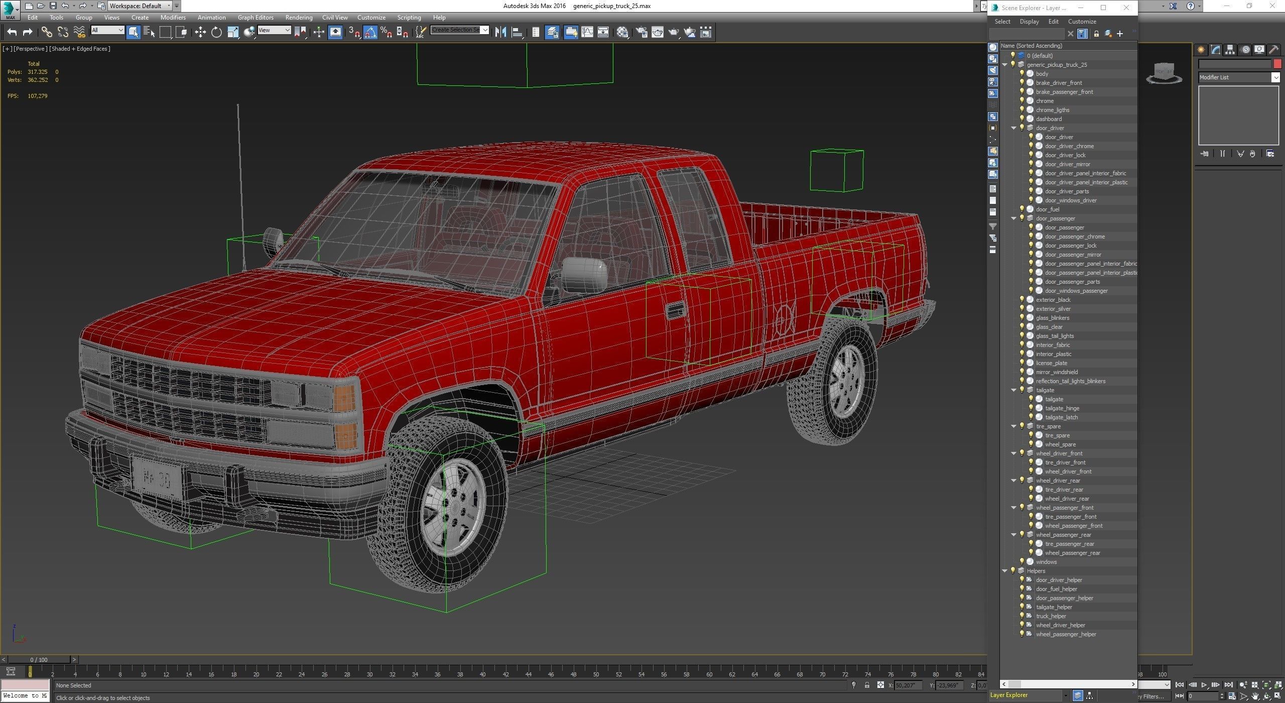 GENERIC PICKUP TRUCK 25 3D model_31