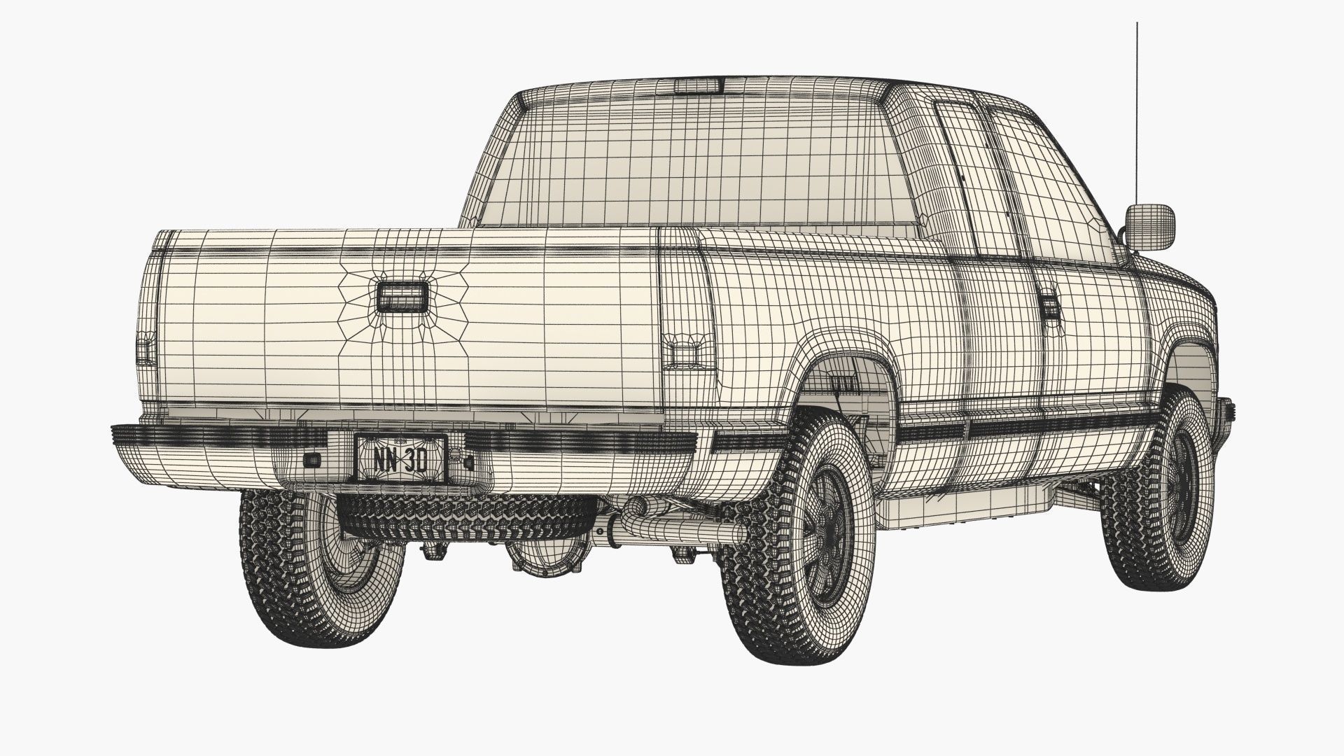 GENERIC PICKUP TRUCK 25 3D model_30