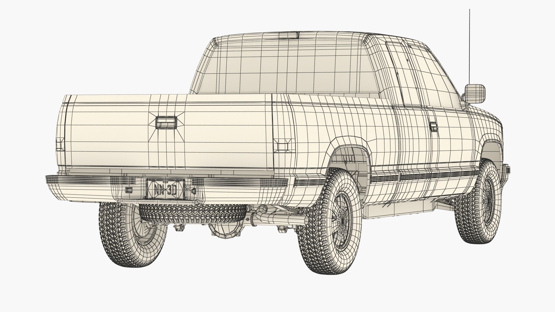 GENERIC PICKUP TRUCK 25 3D model_29