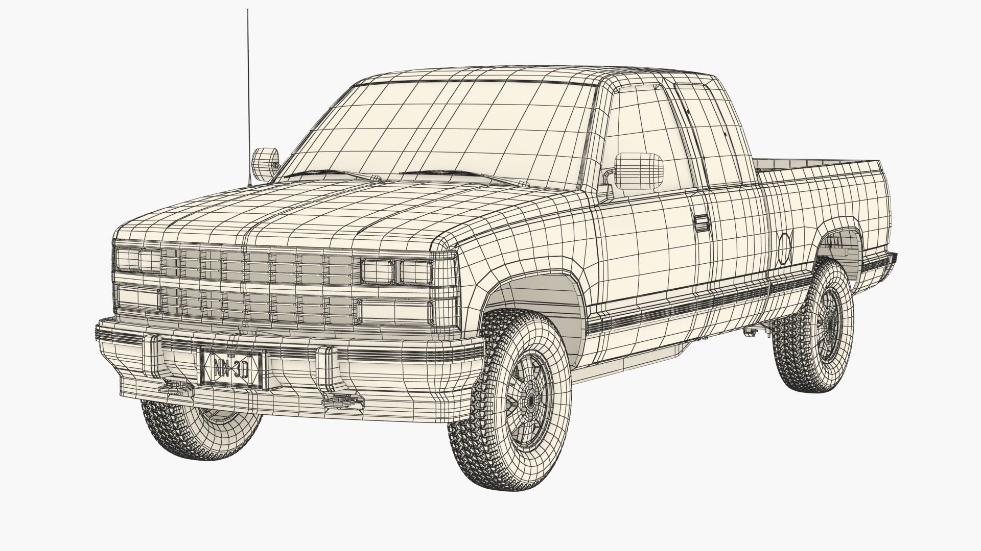 GENERIC PICKUP TRUCK 25 3D model_27