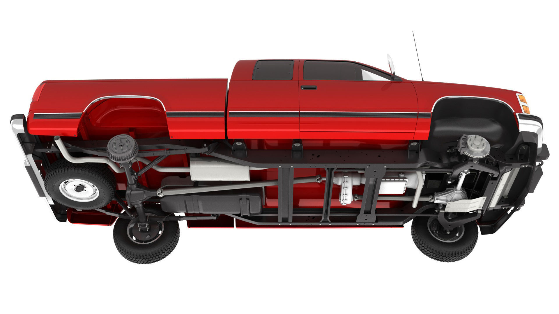 GENERIC PICKUP TRUCK 25 3D model_12