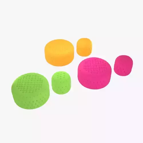 Fabric tufted ottoman 3D model 3D Model Collection