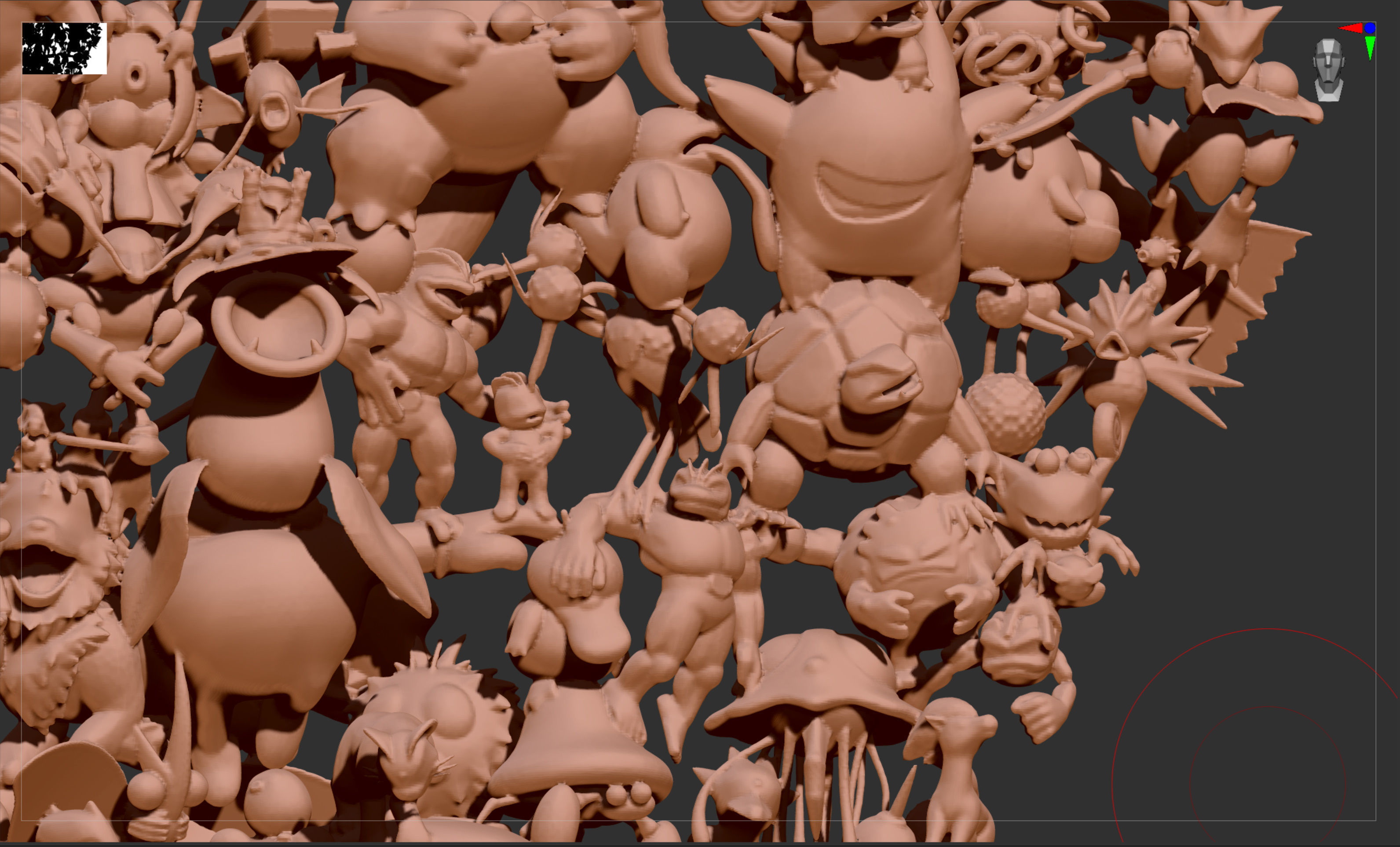 All 151 first generation Kanto Pokemon posed together 3D print model_17