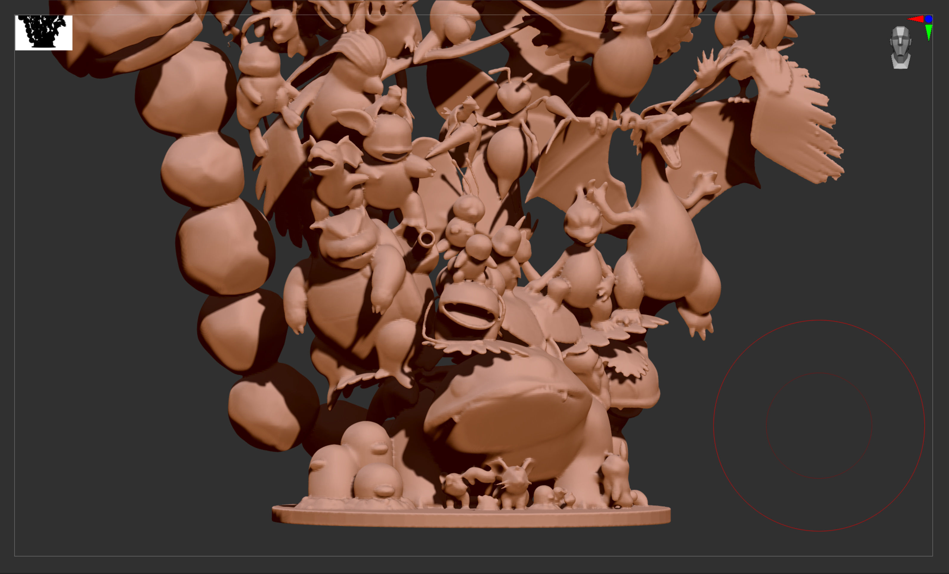 All 151 first generation Kanto Pokemon posed together 3D print model_2