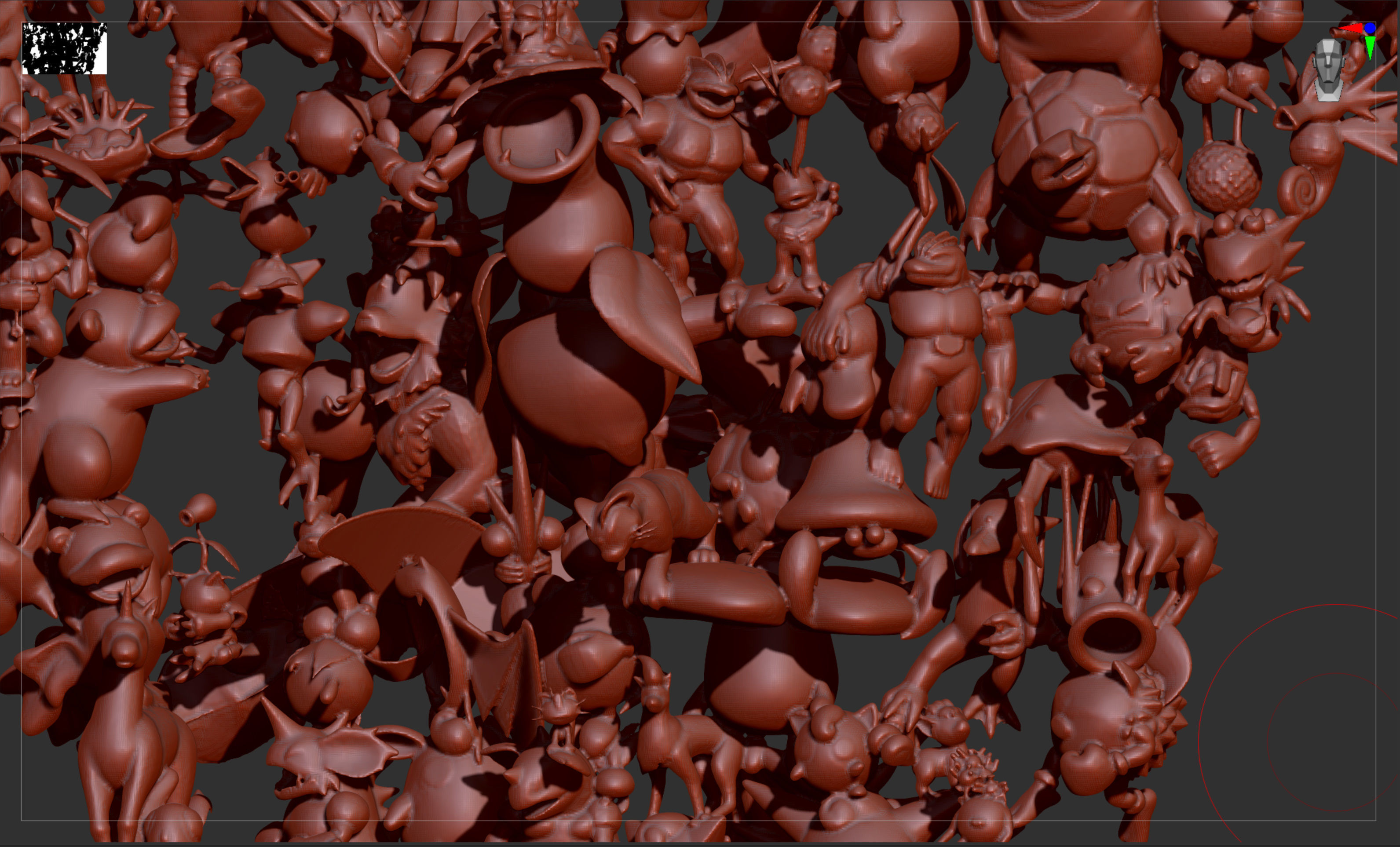 All 151 first generation Kanto Pokemon posed together 3D print model_24