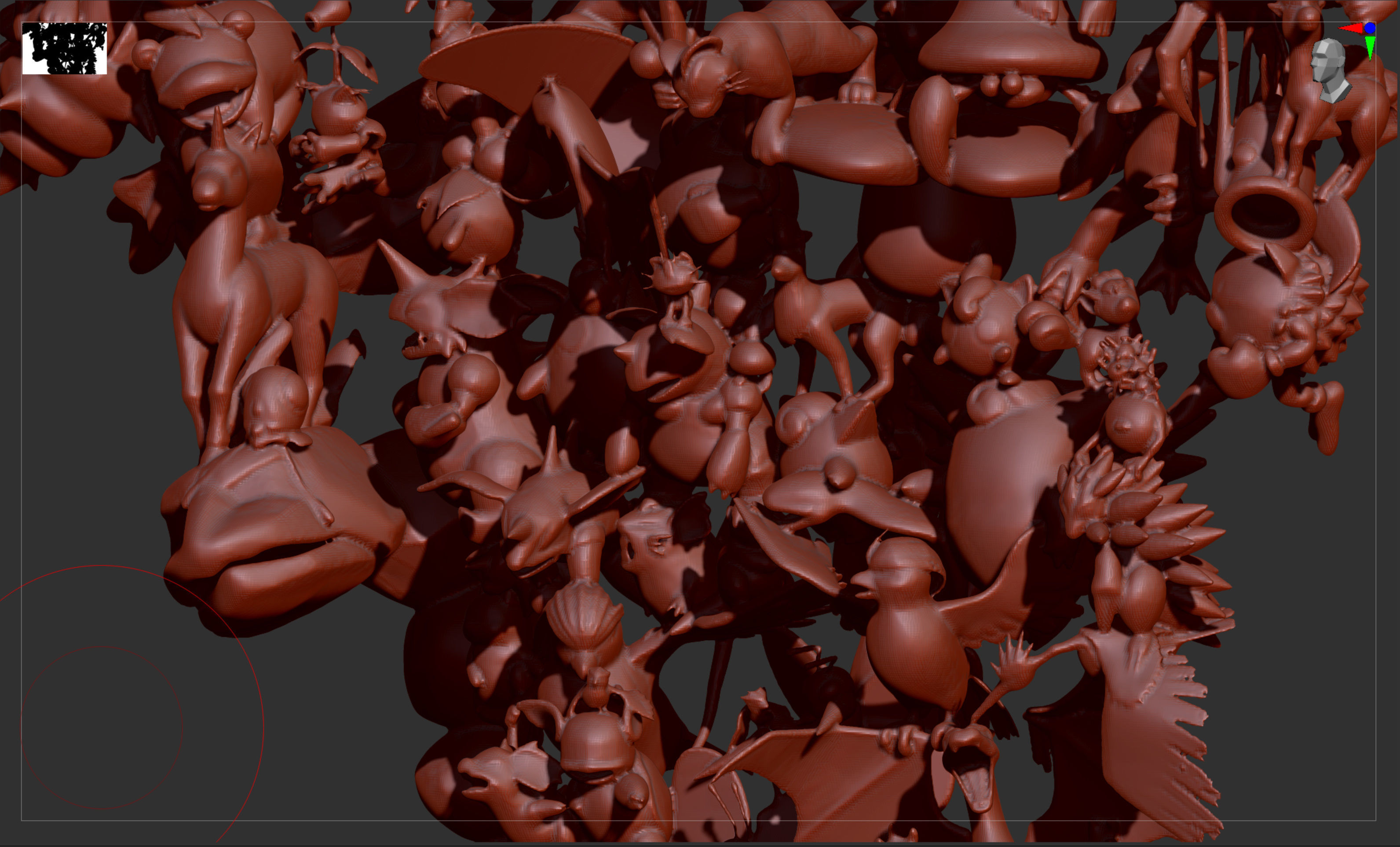 All 151 first generation Kanto Pokemon posed together 3D print model_23