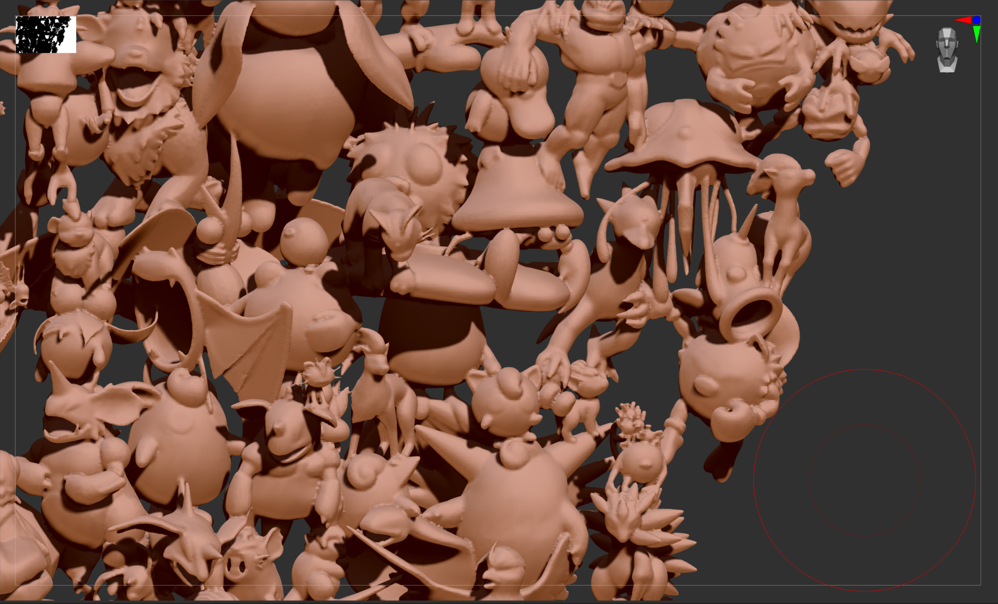 All 151 first generation Kanto Pokemon posed together 3D print model_15