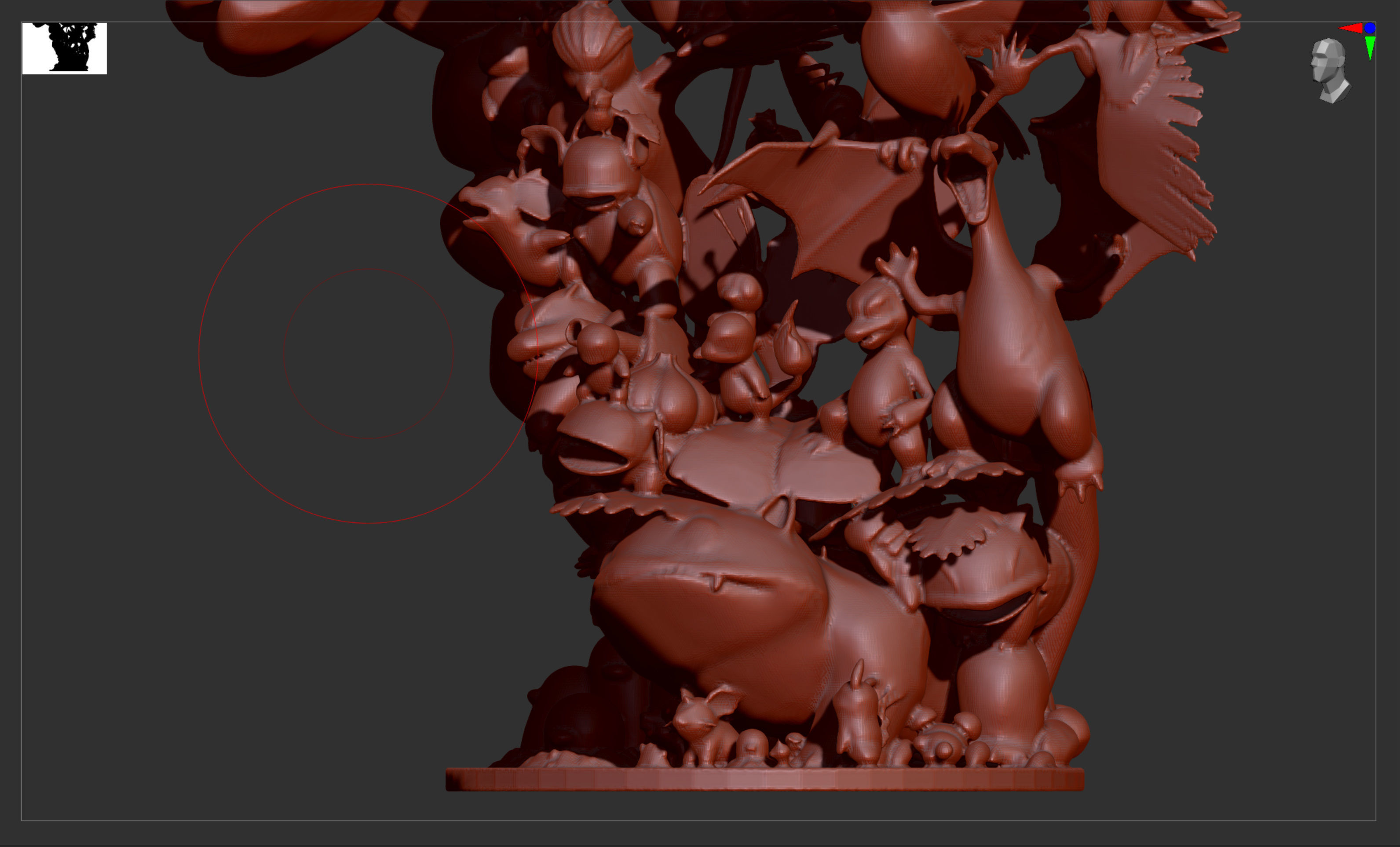 All 151 first generation Kanto Pokemon posed together 3D print model_22