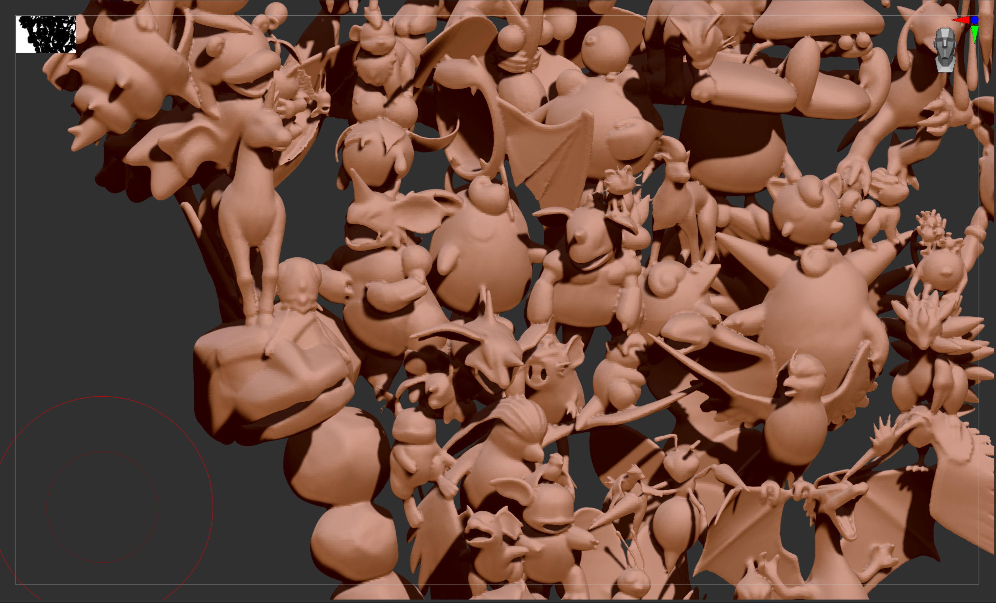 All 151 first generation Kanto Pokemon posed together 3D print model_14