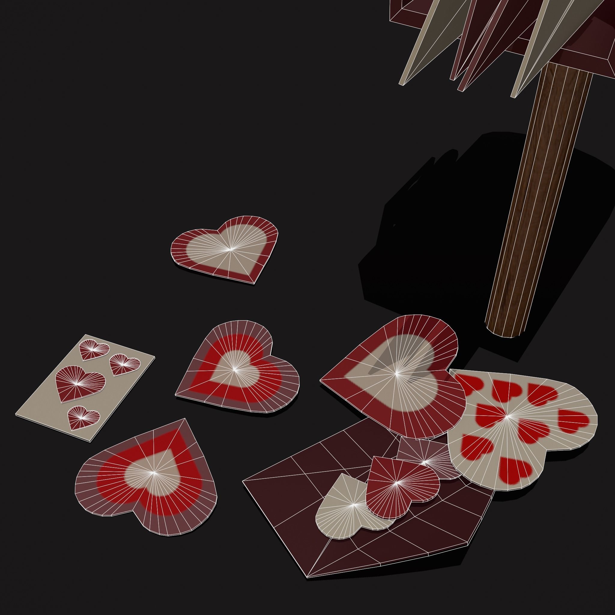 Valentines Mailbox Low-poly 3D model_16