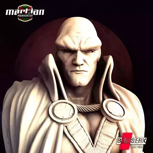 B3DSERK May Term Martian Manhunter Bust for 3d printing 3D print model