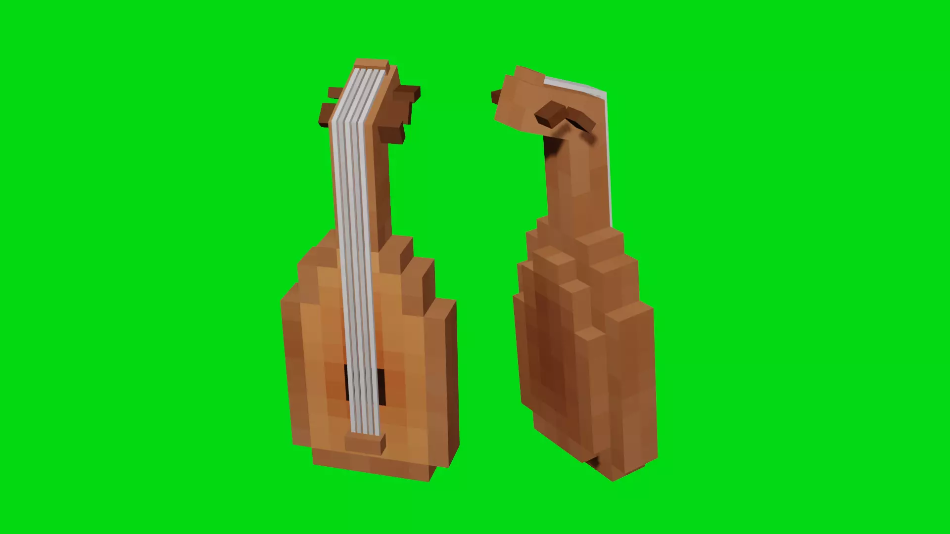 Lute Musical Low-poly 3D model_0