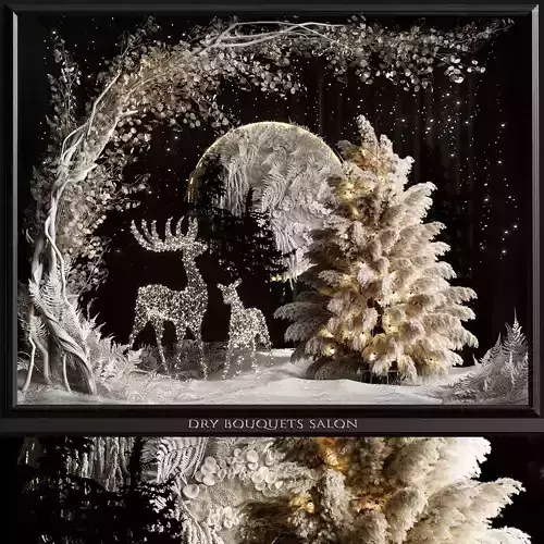 Dry bouquets salon 3D model