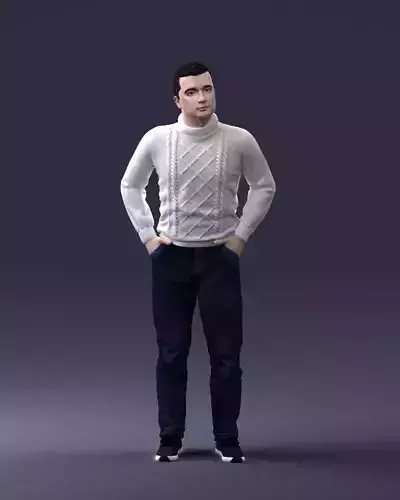 000217 Male Character in Casual Clothing 1121 3dp 3D print model