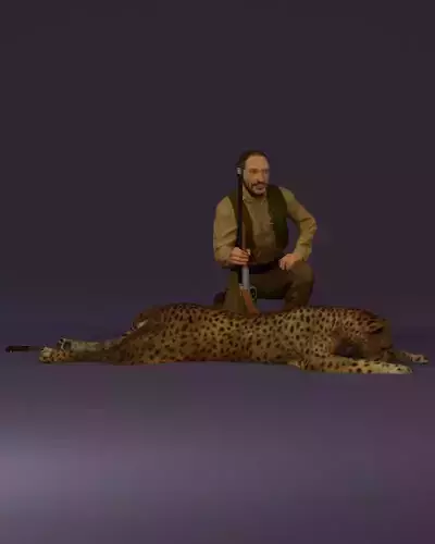 Leopard hunter 0543 3D Print Ready