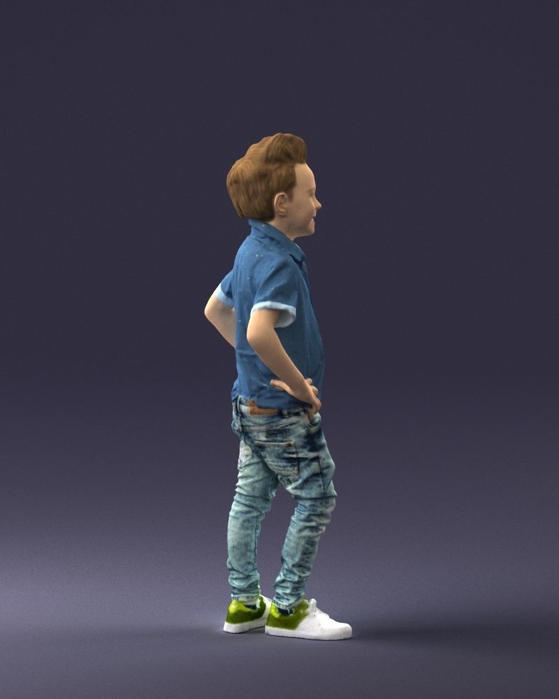 Stylish funny boy 0270 3D Print Ready 3D print model_12