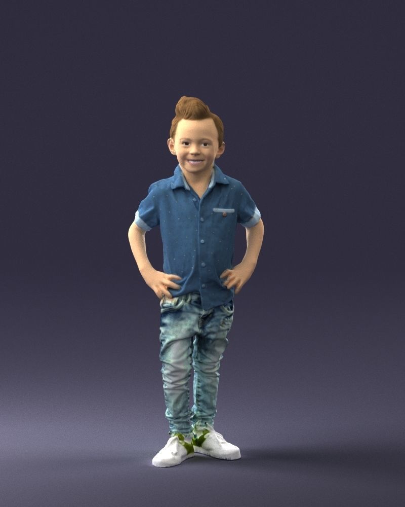 Stylish funny boy 0270 3D Print Ready 3D print model_33