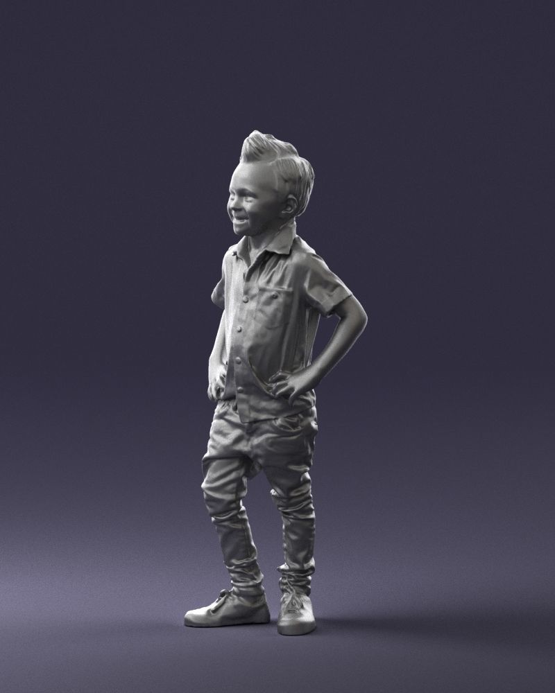 Stylish funny boy 0270 3D Print Ready 3D print model_28