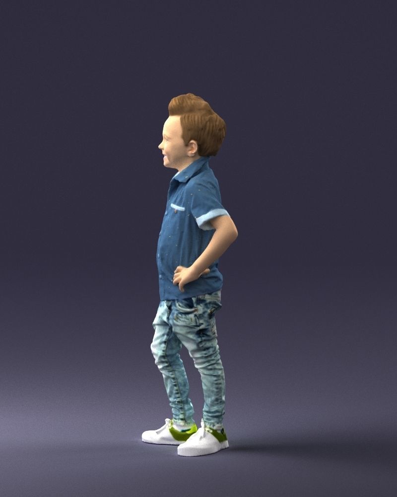 Stylish funny boy 0270 3D Print Ready 3D print model_24