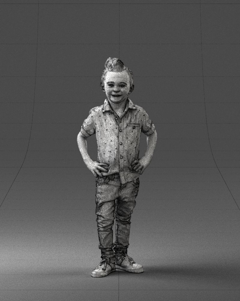Stylish funny boy 0270 3D Print Ready 3D print model_35